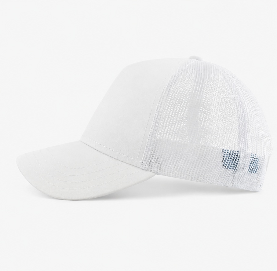 Royal Blue 5-panel mesh trucker rear view